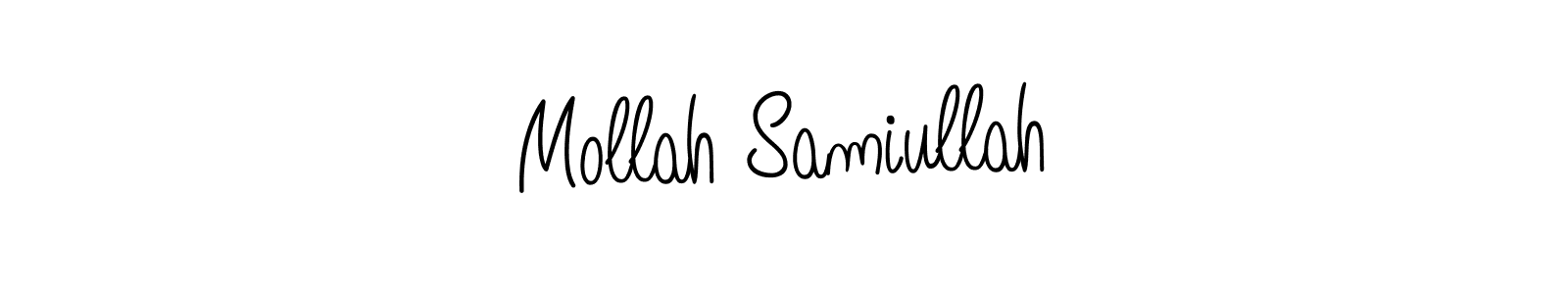 How to make Mollah Samiullah name signature. Use Angelique-Rose-font-FFP style for creating short signs online. This is the latest handwritten sign. Mollah Samiullah signature style 5 images and pictures png