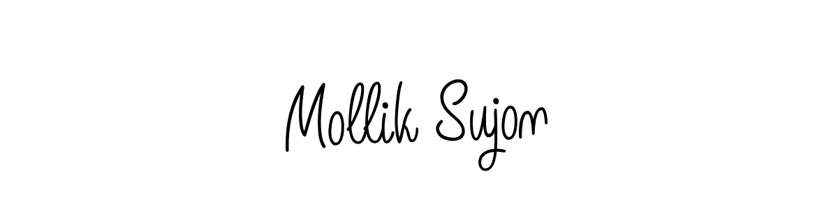 if you are searching for the best signature style for your name Mollik Sujon. so please give up your signature search. here we have designed multiple signature styles  using Angelique-Rose-font-FFP. Mollik Sujon signature style 5 images and pictures png