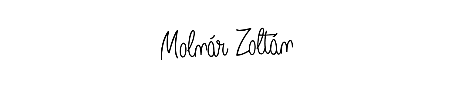 Make a beautiful signature design for name Molnár Zoltán. With this signature (Angelique-Rose-font-FFP) style, you can create a handwritten signature for free. Molnár Zoltán signature style 5 images and pictures png