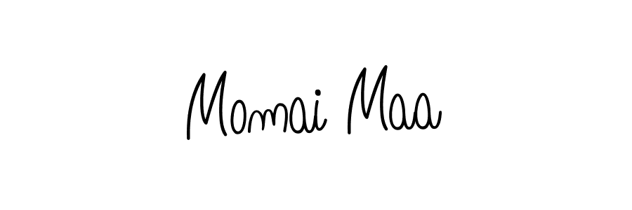 How to make Momai Maa name signature. Use Angelique-Rose-font-FFP style for creating short signs online. This is the latest handwritten sign. Momai Maa signature style 5 images and pictures png