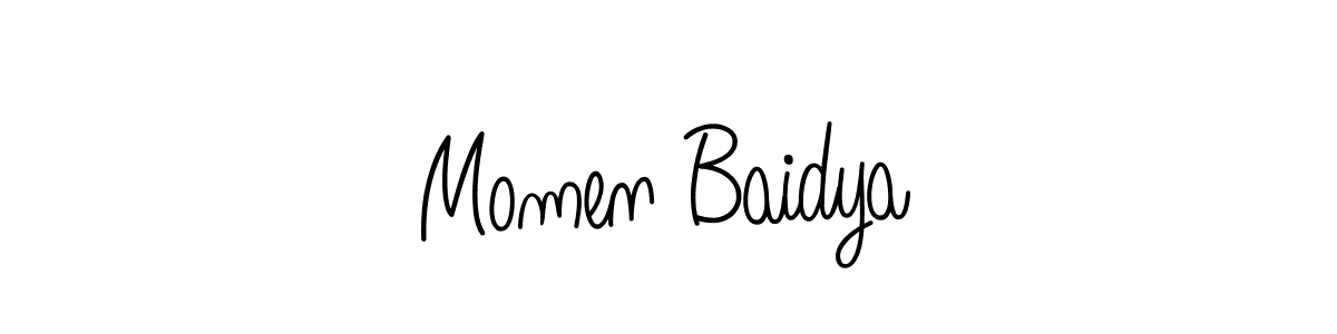 Design your own signature with our free online signature maker. With this signature software, you can create a handwritten (Angelique-Rose-font-FFP) signature for name Momen Baidya. Momen Baidya signature style 5 images and pictures png