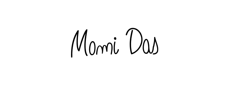 Use a signature maker to create a handwritten signature online. With this signature software, you can design (Angelique-Rose-font-FFP) your own signature for name Momi Das. Momi Das signature style 5 images and pictures png