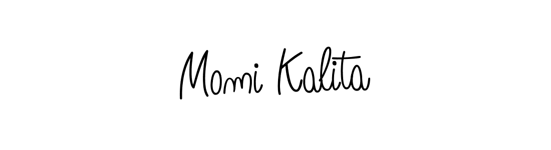 Make a beautiful signature design for name Momi Kalita. With this signature (Angelique-Rose-font-FFP) style, you can create a handwritten signature for free. Momi Kalita signature style 5 images and pictures png