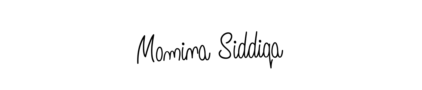 Create a beautiful signature design for name Momina Siddiqa. With this signature (Angelique-Rose-font-FFP) fonts, you can make a handwritten signature for free. Momina Siddiqa signature style 5 images and pictures png