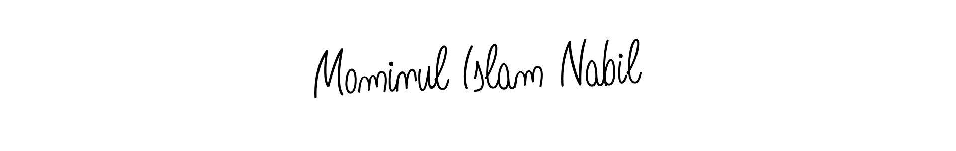 Use a signature maker to create a handwritten signature online. With this signature software, you can design (Angelique-Rose-font-FFP) your own signature for name Mominul Islam Nabil. Mominul Islam Nabil signature style 5 images and pictures png