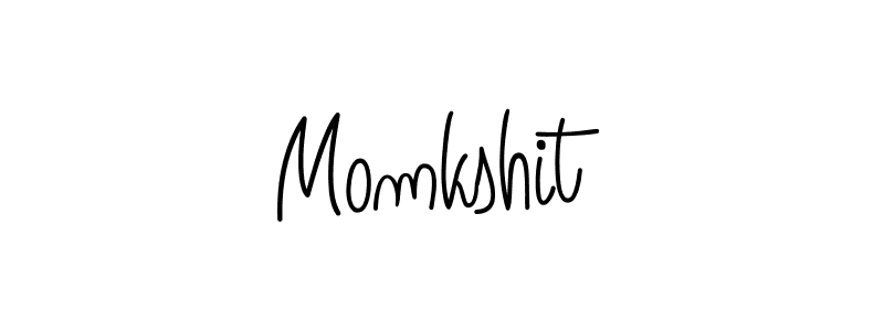 Make a beautiful signature design for name Momkshit. With this signature (Angelique-Rose-font-FFP) style, you can create a handwritten signature for free. Momkshit signature style 5 images and pictures png