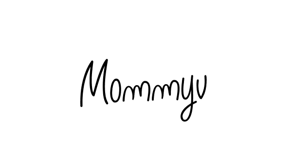 Mommyv stylish signature style. Best Handwritten Sign (Angelique-Rose-font-FFP) for my name. Handwritten Signature Collection Ideas for my name Mommyv. Mommyv signature style 5 images and pictures png
