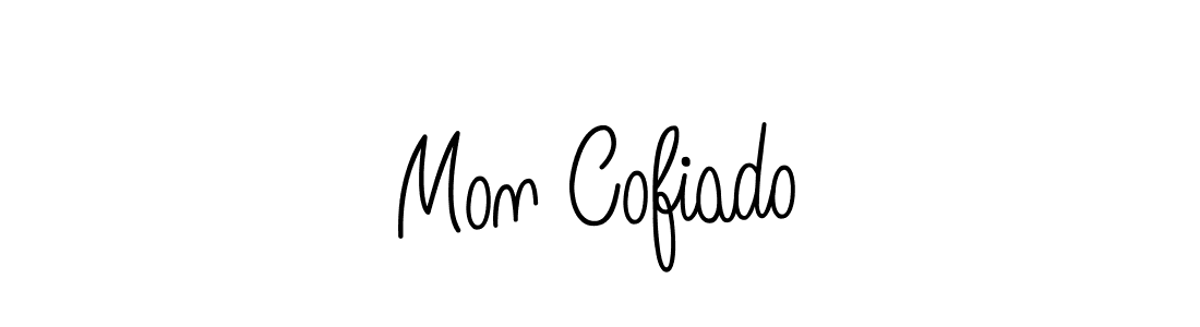 How to make Mon Cofiado name signature. Use Angelique-Rose-font-FFP style for creating short signs online. This is the latest handwritten sign. Mon Cofiado signature style 5 images and pictures png