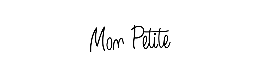 How to make Mon Petite name signature. Use Angelique-Rose-font-FFP style for creating short signs online. This is the latest handwritten sign. Mon Petite signature style 5 images and pictures png