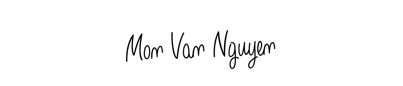 How to make Mon Van Nguyen signature? Angelique-Rose-font-FFP is a professional autograph style. Create handwritten signature for Mon Van Nguyen name. Mon Van Nguyen signature style 5 images and pictures png