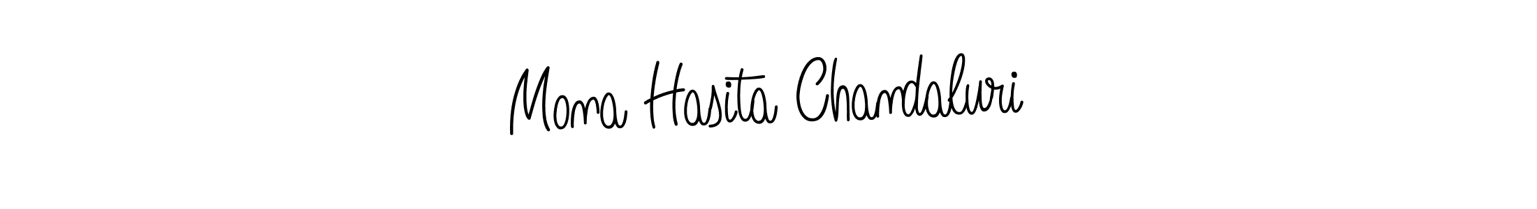 How to make Mona Hasita Chandaluri name signature. Use Angelique-Rose-font-FFP style for creating short signs online. This is the latest handwritten sign. Mona Hasita Chandaluri signature style 5 images and pictures png