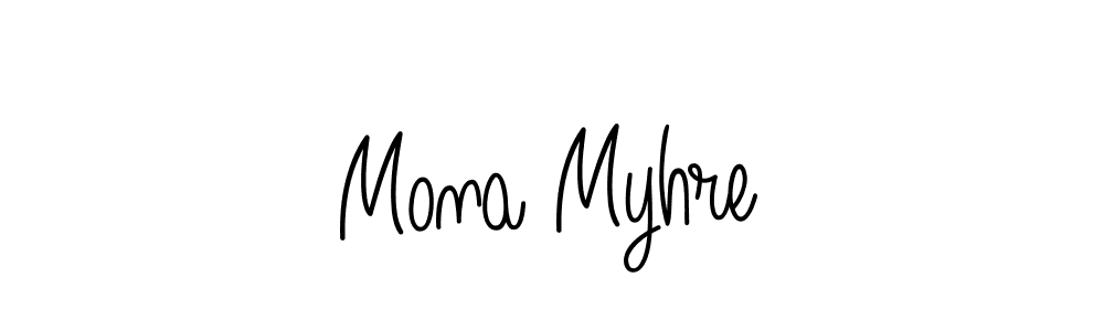 Design your own signature with our free online signature maker. With this signature software, you can create a handwritten (Angelique-Rose-font-FFP) signature for name Mona Myhre. Mona Myhre signature style 5 images and pictures png