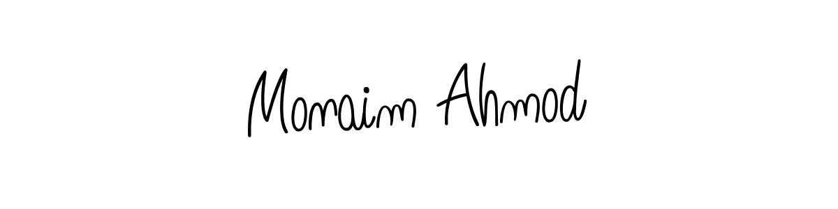 Create a beautiful signature design for name Monaim Ahmod. With this signature (Angelique-Rose-font-FFP) fonts, you can make a handwritten signature for free. Monaim Ahmod signature style 5 images and pictures png