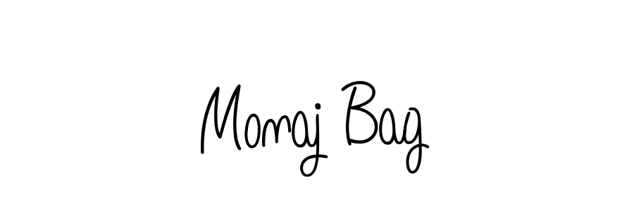 You should practise on your own different ways (Angelique-Rose-font-FFP) to write your name (Monaj Bag) in signature. don't let someone else do it for you. Monaj Bag signature style 5 images and pictures png