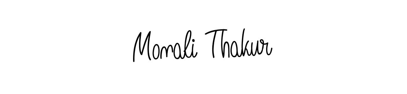 Make a beautiful signature design for name Monali Thakur. With this signature (Angelique-Rose-font-FFP) style, you can create a handwritten signature for free. Monali Thakur signature style 5 images and pictures png