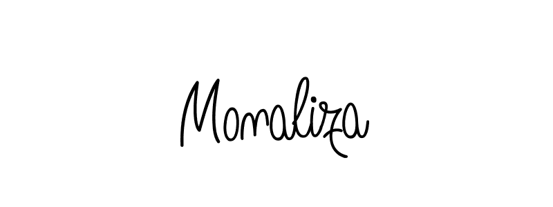 How to make Monaliza name signature. Use Angelique-Rose-font-FFP style for creating short signs online. This is the latest handwritten sign. Monaliza signature style 5 images and pictures png