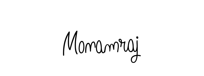 Create a beautiful signature design for name Monamraj. With this signature (Angelique-Rose-font-FFP) fonts, you can make a handwritten signature for free. Monamraj signature style 5 images and pictures png