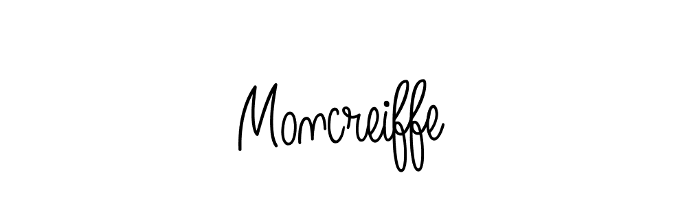 Make a beautiful signature design for name Moncreiffe. With this signature (Angelique-Rose-font-FFP) style, you can create a handwritten signature for free. Moncreiffe signature style 5 images and pictures png