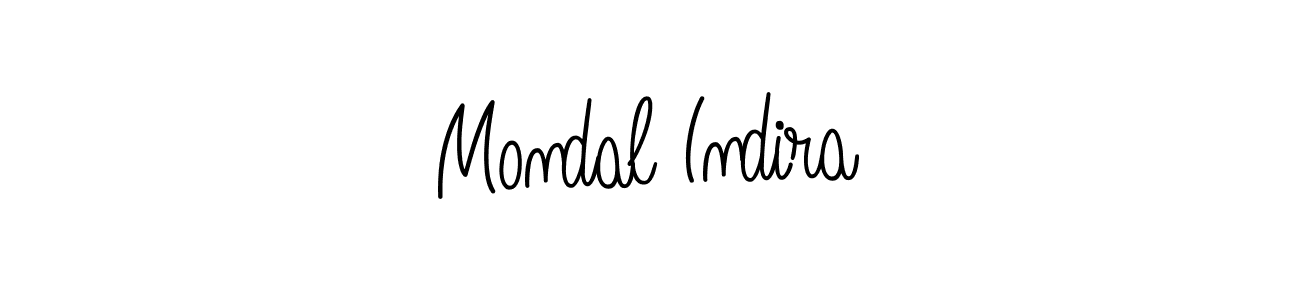 How to make Mondal Indira signature? Angelique-Rose-font-FFP is a professional autograph style. Create handwritten signature for Mondal Indira name. Mondal Indira signature style 5 images and pictures png