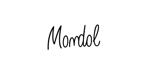 You should practise on your own different ways (Angelique-Rose-font-FFP) to write your name (Mondol) in signature. don't let someone else do it for you. Mondol signature style 5 images and pictures png