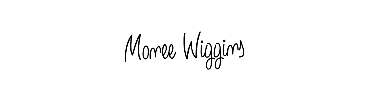 Use a signature maker to create a handwritten signature online. With this signature software, you can design (Angelique-Rose-font-FFP) your own signature for name Monee Wiggins. Monee Wiggins signature style 5 images and pictures png