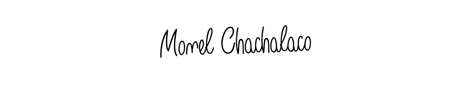 Angelique-Rose-font-FFP is a professional signature style that is perfect for those who want to add a touch of class to their signature. It is also a great choice for those who want to make their signature more unique. Get Monel Chachalaco name to fancy signature for free. Monel Chachalaco signature style 5 images and pictures png