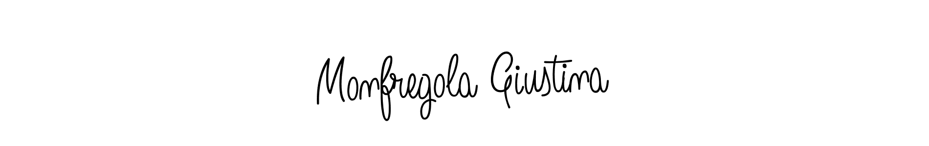 Create a beautiful signature design for name Monfregola Giustina. With this signature (Angelique-Rose-font-FFP) fonts, you can make a handwritten signature for free. Monfregola Giustina signature style 5 images and pictures png