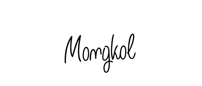Design your own signature with our free online signature maker. With this signature software, you can create a handwritten (Angelique-Rose-font-FFP) signature for name Mongkol. Mongkol signature style 5 images and pictures png
