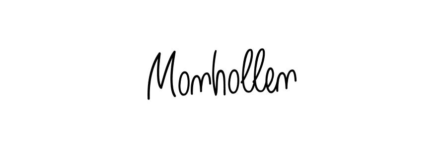 Monhollen stylish signature style. Best Handwritten Sign (Angelique-Rose-font-FFP) for my name. Handwritten Signature Collection Ideas for my name Monhollen. Monhollen signature style 5 images and pictures png