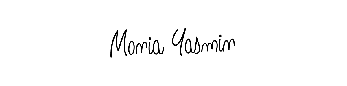 How to Draw Monia Yasmin signature style? Angelique-Rose-font-FFP is a latest design signature styles for name Monia Yasmin. Monia Yasmin signature style 5 images and pictures png
