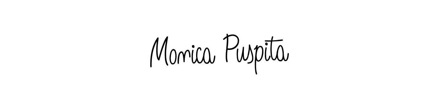 Similarly Angelique-Rose-font-FFP is the best handwritten signature design. Signature creator online .You can use it as an online autograph creator for name Monica Puspita. Monica Puspita signature style 5 images and pictures png
