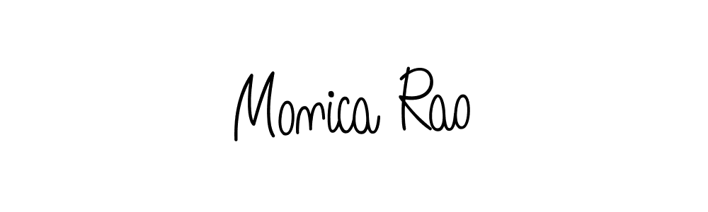 Use a signature maker to create a handwritten signature online. With this signature software, you can design (Angelique-Rose-font-FFP) your own signature for name Monica Rao. Monica Rao signature style 5 images and pictures png