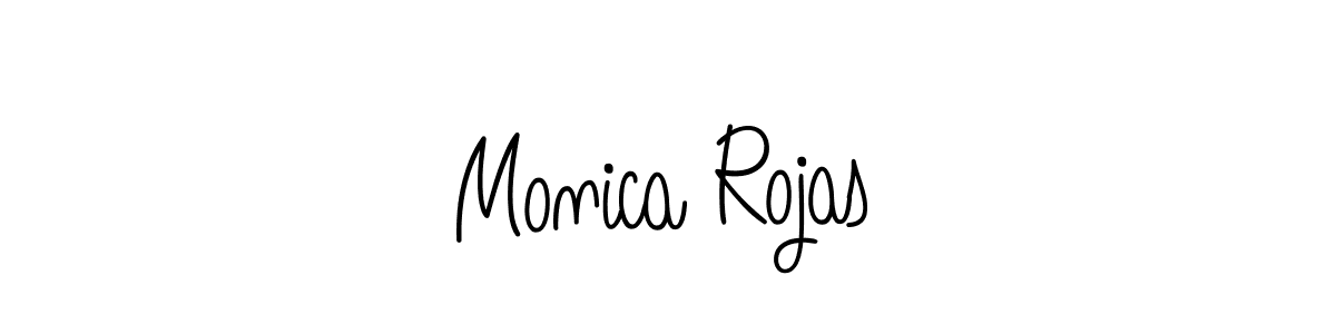 How to make Monica Rojas name signature. Use Angelique-Rose-font-FFP style for creating short signs online. This is the latest handwritten sign. Monica Rojas signature style 5 images and pictures png