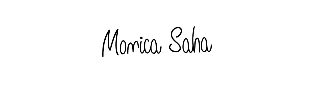 if you are searching for the best signature style for your name Monica Saha. so please give up your signature search. here we have designed multiple signature styles  using Angelique-Rose-font-FFP. Monica Saha signature style 5 images and pictures png