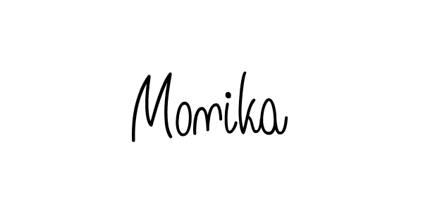Make a beautiful signature design for name Monika. With this signature (Angelique-Rose-font-FFP) style, you can create a handwritten signature for free. Monika signature style 5 images and pictures png