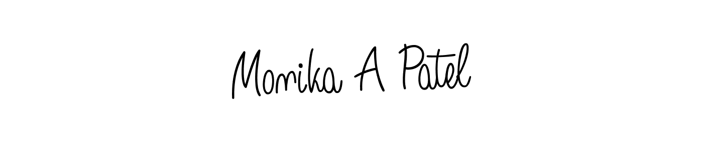 Check out images of Autograph of Monika A Patel name. Actor Monika A Patel Signature Style. Angelique-Rose-font-FFP is a professional sign style online. Monika A Patel signature style 5 images and pictures png