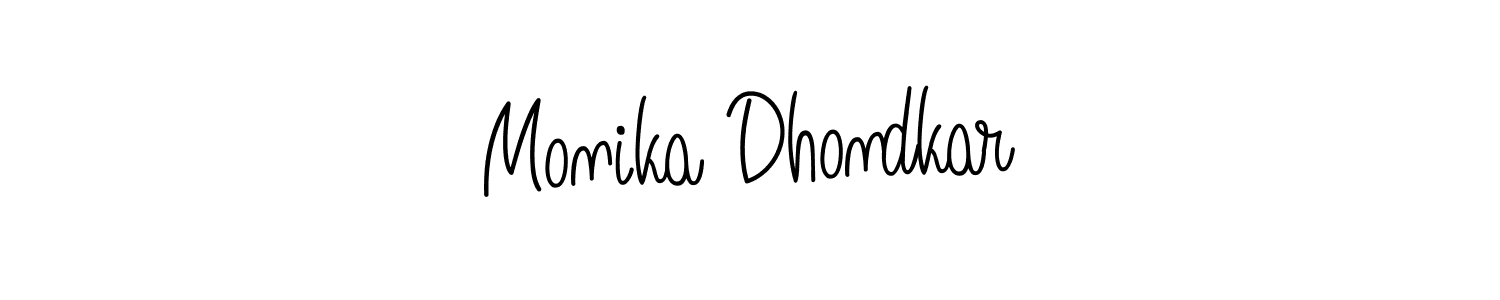 Design your own signature with our free online signature maker. With this signature software, you can create a handwritten (Angelique-Rose-font-FFP) signature for name Monika Dhondkar. Monika Dhondkar signature style 5 images and pictures png