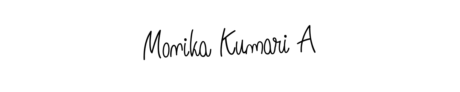 You can use this online signature creator to create a handwritten signature for the name Monika Kumari A. This is the best online autograph maker. Monika Kumari A signature style 5 images and pictures png