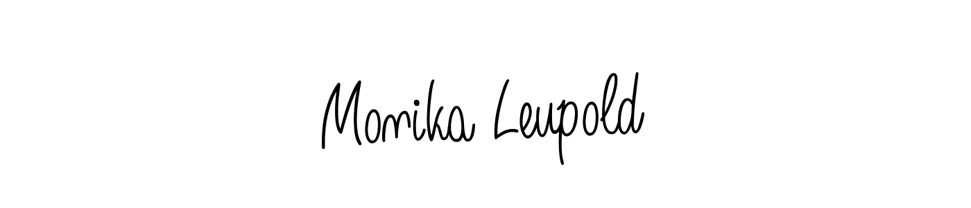 You should practise on your own different ways (Angelique-Rose-font-FFP) to write your name (Monika Leupold) in signature. don't let someone else do it for you. Monika Leupold signature style 5 images and pictures png