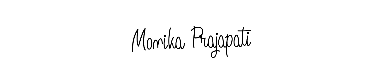 The best way (Angelique-Rose-font-FFP) to make a short signature is to pick only two or three words in your name. The name Monika Prajapati include a total of six letters. For converting this name. Monika Prajapati signature style 5 images and pictures png