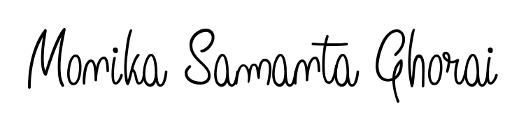 A stylish, flowing autograph style designed for name Monika Samanta Ghorai using Angelique-Rose-font-FFP typography. Perfect for digital creative projects. Monika Samanta Ghorai signature style 5 images and pictures png