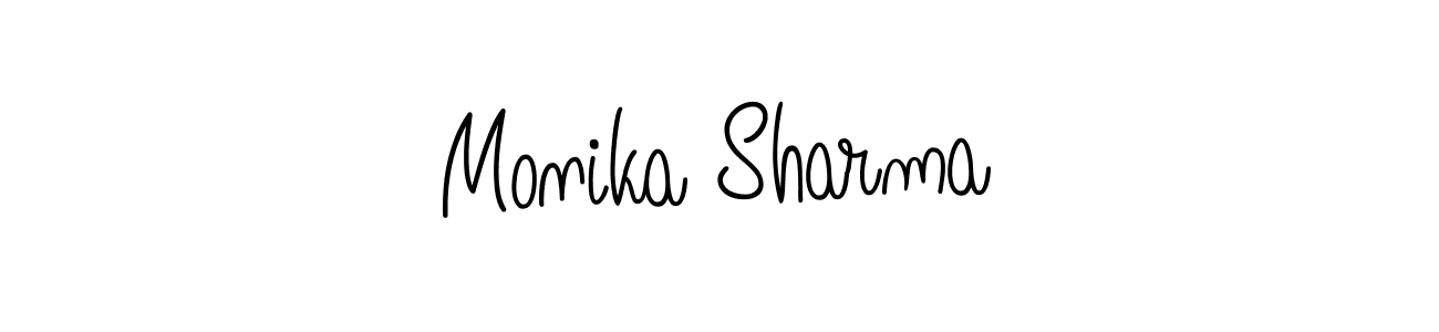 Design your own signature with our free online signature maker. With this signature software, you can create a handwritten (Angelique-Rose-font-FFP) signature for name Monika Sharma. Monika Sharma signature style 5 images and pictures png