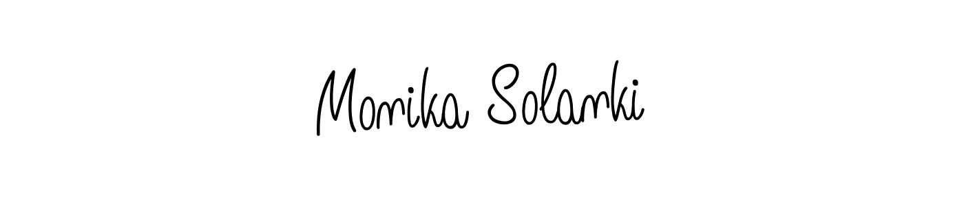 Design your own signature with our free online signature maker. With this signature software, you can create a handwritten (Angelique-Rose-font-FFP) signature for name Monika Solanki. Monika Solanki signature style 5 images and pictures png