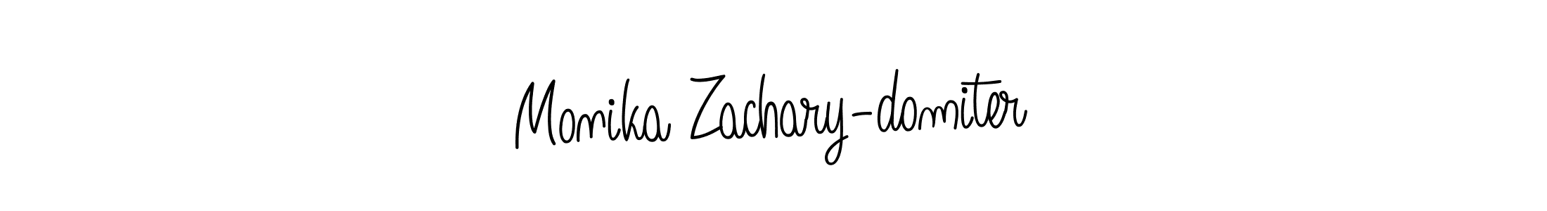 Make a beautiful signature design for name Monika Zachary-domiter. With this signature (Angelique-Rose-font-FFP) style, you can create a handwritten signature for free. Monika Zachary-domiter signature style 5 images and pictures png