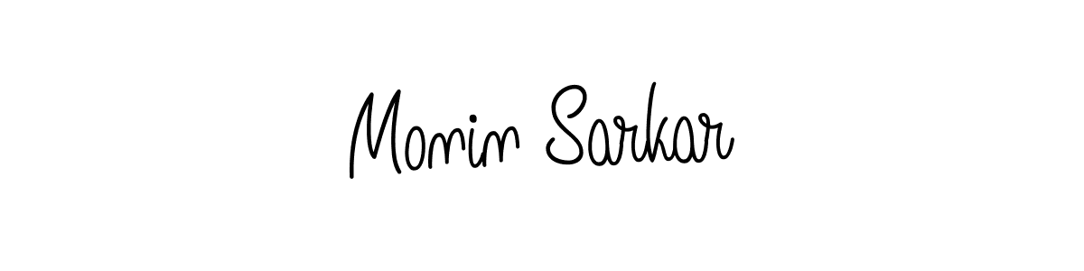 How to make Monin Sarkar name signature. Use Angelique-Rose-font-FFP style for creating short signs online. This is the latest handwritten sign. Monin Sarkar signature style 5 images and pictures png