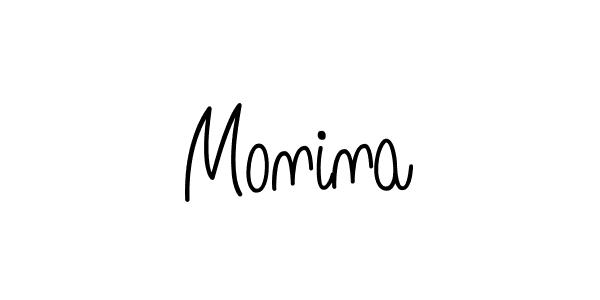 How to make Monina name signature. Use Angelique-Rose-font-FFP style for creating short signs online. This is the latest handwritten sign. Monina signature style 5 images and pictures png