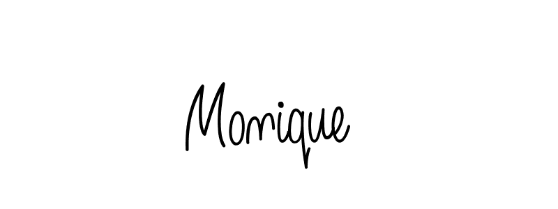 Monique  stylish signature style. Best Handwritten Sign (Angelique-Rose-font-FFP) for my name. Handwritten Signature Collection Ideas for my name Monique . Monique  signature style 5 images and pictures png