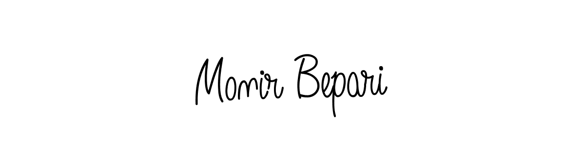Monir Bepari stylish signature style. Best Handwritten Sign (Angelique-Rose-font-FFP) for my name. Handwritten Signature Collection Ideas for my name Monir Bepari. Monir Bepari signature style 5 images and pictures png