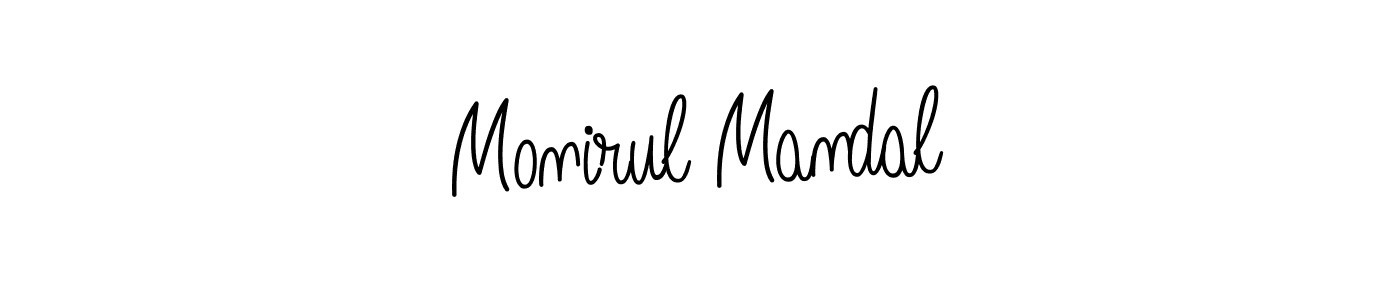 Use a signature maker to create a handwritten signature online. With this signature software, you can design (Angelique-Rose-font-FFP) your own signature for name Monirul Mandal. Monirul Mandal signature style 5 images and pictures png