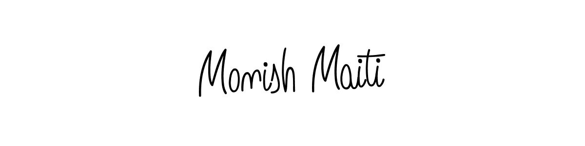 Once you've used our free online signature maker to create your best signature Angelique-Rose-font-FFP style, it's time to enjoy all of the benefits that Monish Maiti name signing documents. Monish Maiti signature style 5 images and pictures png